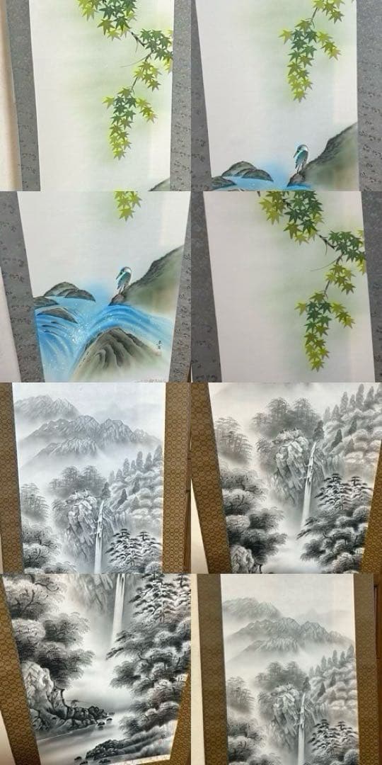 掛け軸12本　桐箱セット　銀座トップアート