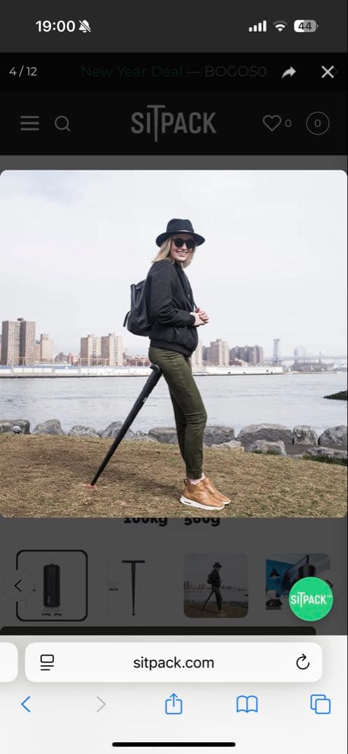 SITPACKポータブル折りたたみスツール　クッション、交換用フット付き