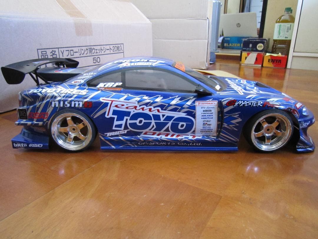 1/10 タイヤホイール付き D1 川畑号 S15 シルビアボディセット 送料込