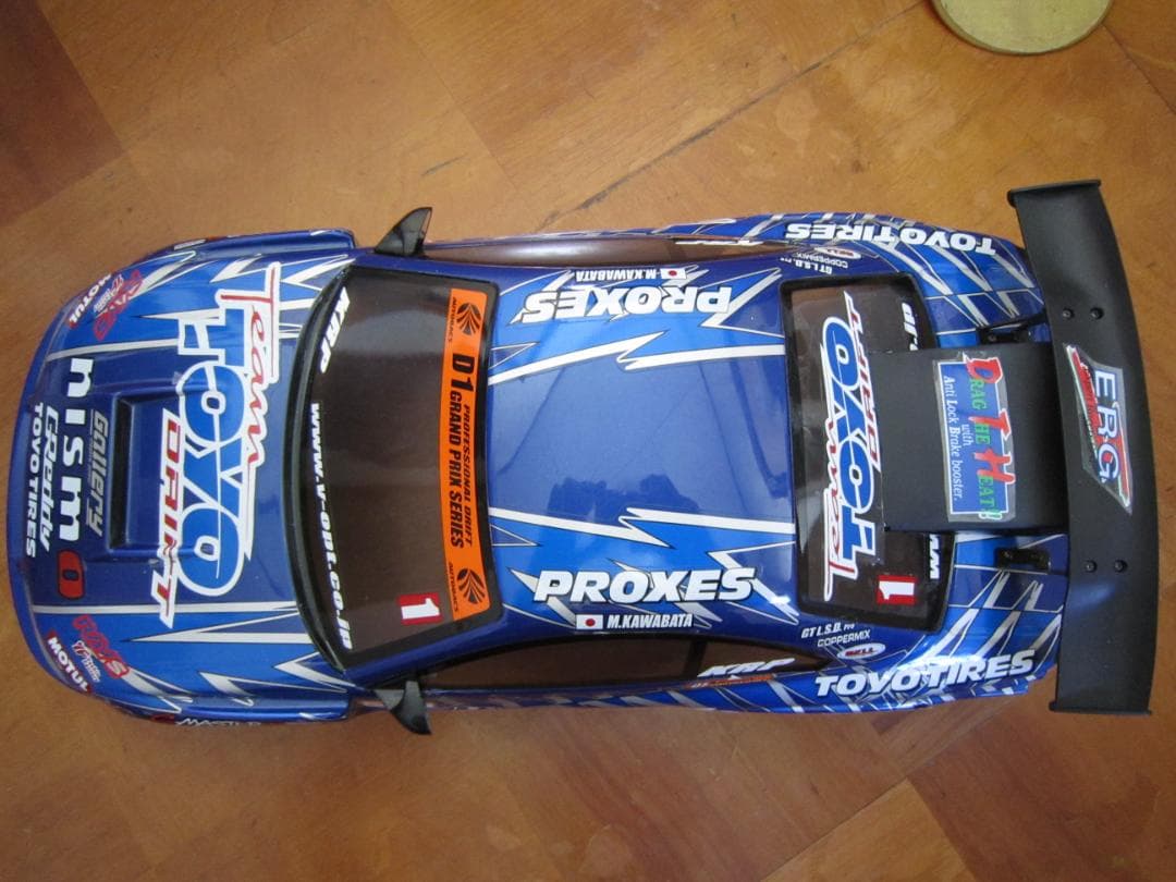 1/10 タイヤホイール付き D1 川畑号 S15 シルビアボディセット 送料込