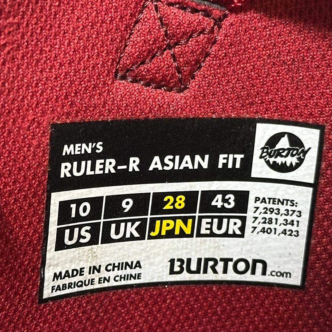 【美品】BURTON RULER-R ASIAN FIT 28cm スノボブーツ