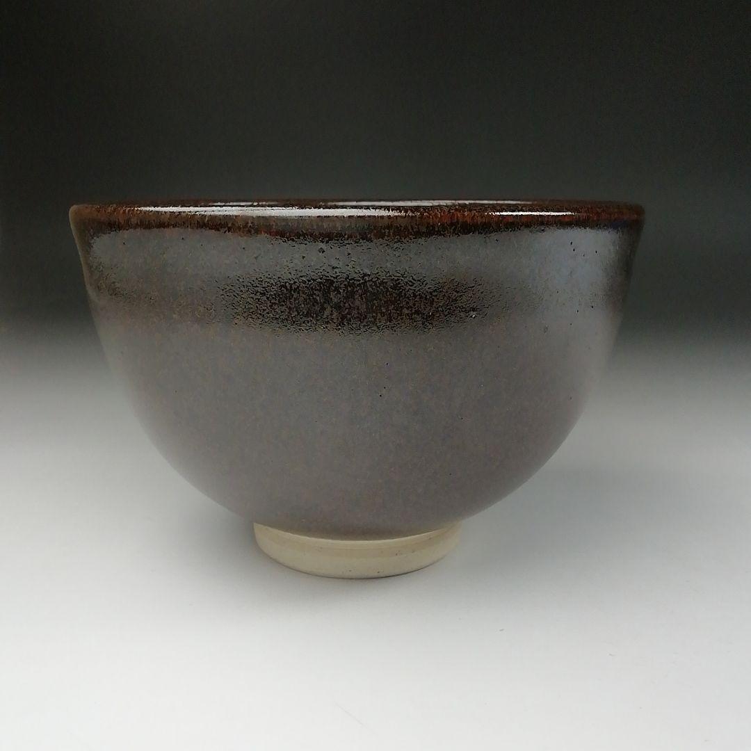 Ｔ４９９　茶碗　『金彩　藤』『膳所焼』『淡海ぜぜ　陽炎園造』共箱　抹茶碗　茶道具