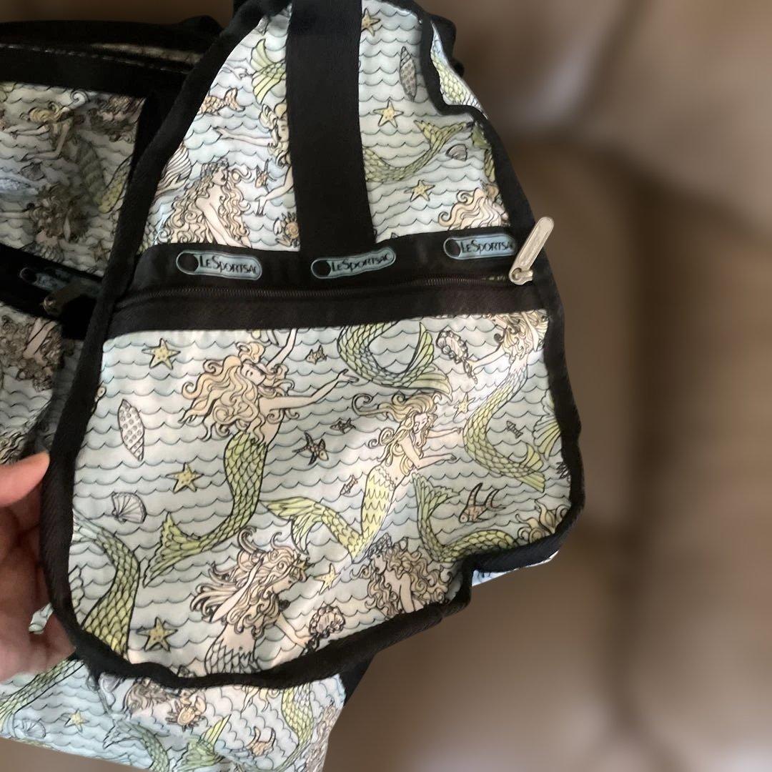 LeSportsac マーメイド柄 ボストンバッグ　平成レトロ