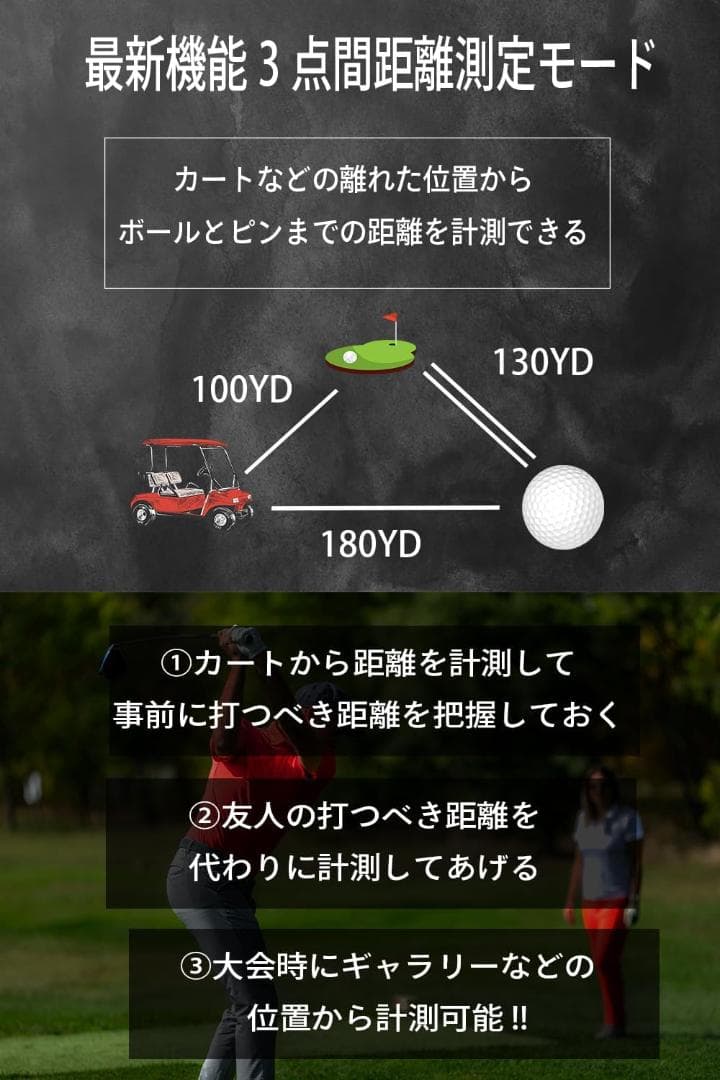 NINJOR GOLF ゴルフ レーザー 距離計 NJ MINIシリーズ122g