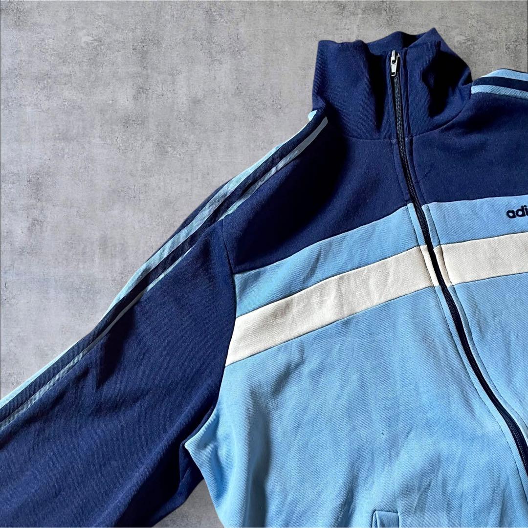 80s 古着adidas チュニジア トラックジャケット トレフォイルロゴ