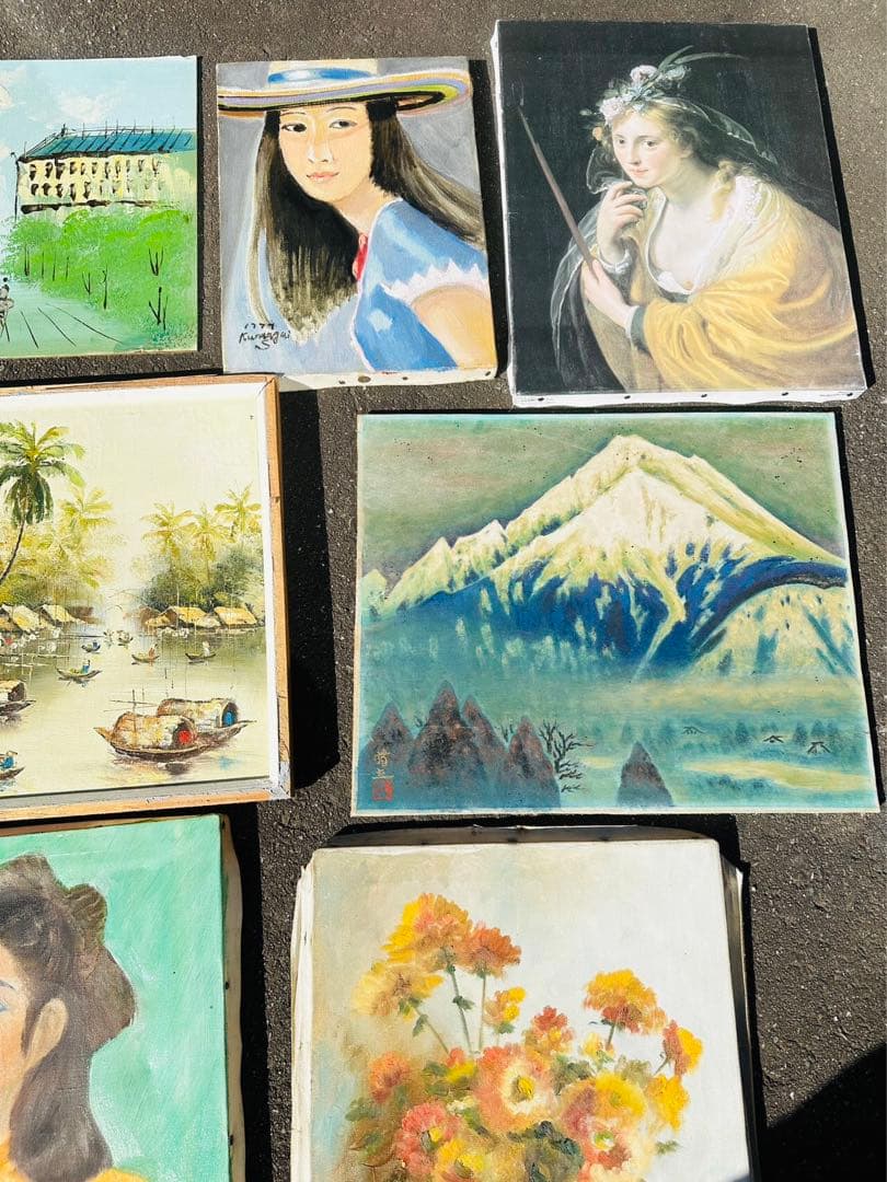 油絵 油彩　色々7枚セット