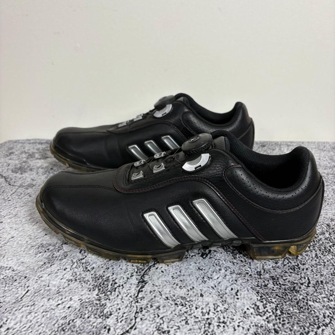 adidas ゴルフシューズ　メンズ　ダイヤル式　黒　アディダス　25.5