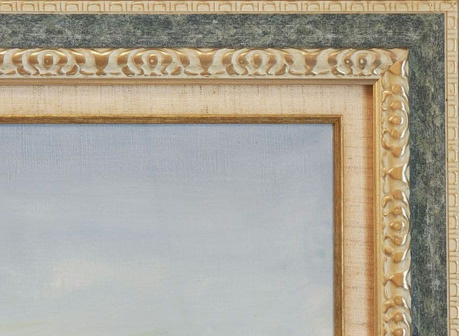 【送料込】F30号 大型 油彩額縁 アクリル板 油絵付き作品保護 公募展 搬入