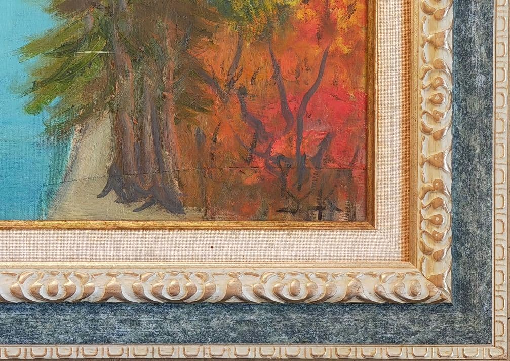 【送料込】F30号 大型 油彩額縁 アクリル板 油絵付き作品保護 公募展 搬入