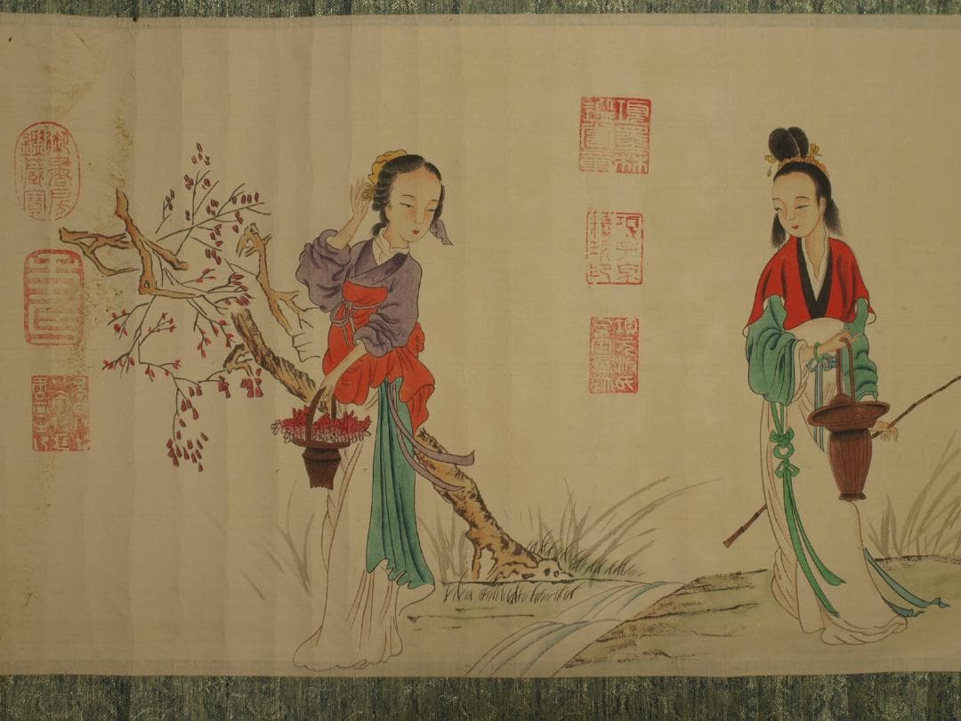 骨董市仕入れ品　中国宋時代の掛軸　激安骨董品　肉筆保証 BD376A8-2
