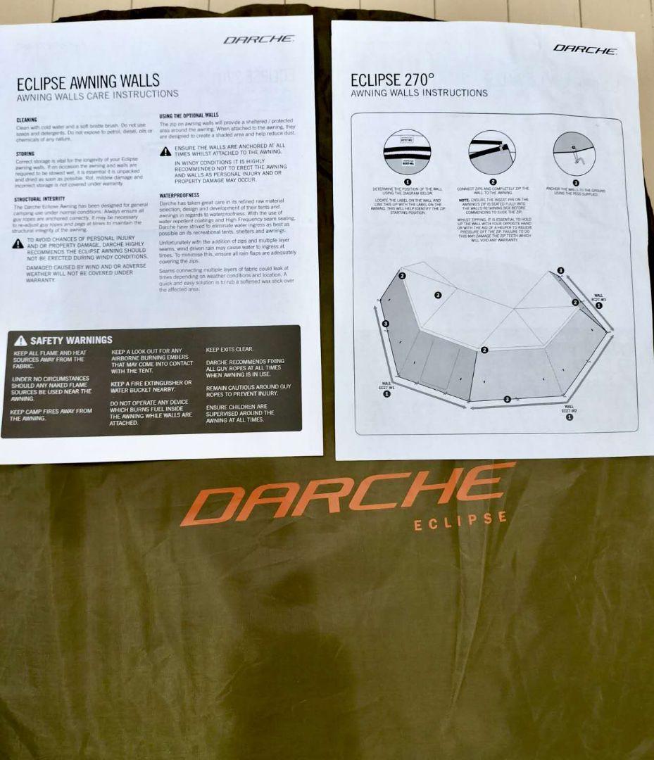 【ほぼ未使用！！】DARCHE　ECLIPSE270オーニング用サイドウォール