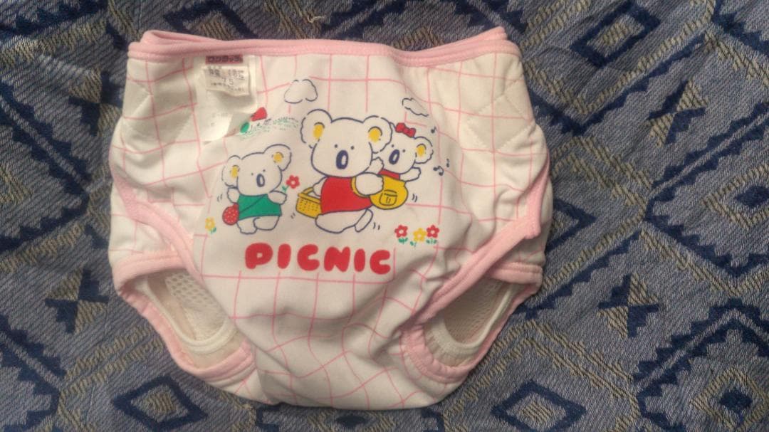 子供用おむつカバー　白ピンク　マジック　75cm　日本製　親子のコアラ柄　未使用