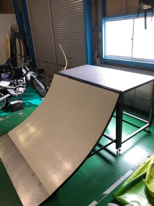 【サーフスケート・スケボー用】 クォーターランプ ミニランプ プラットフォーム付