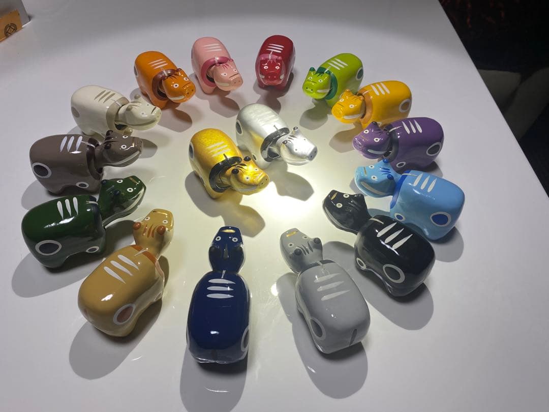 野沢民芸カラフルべこ1号16色コンプリートセット