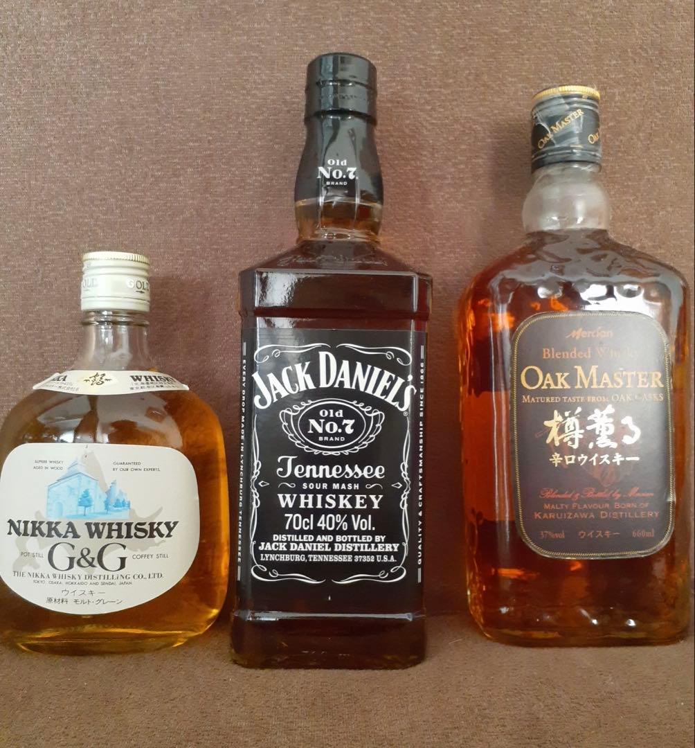 ウイスキー3本セット　希少！メルシャンOak Master、NIKKAG&G他