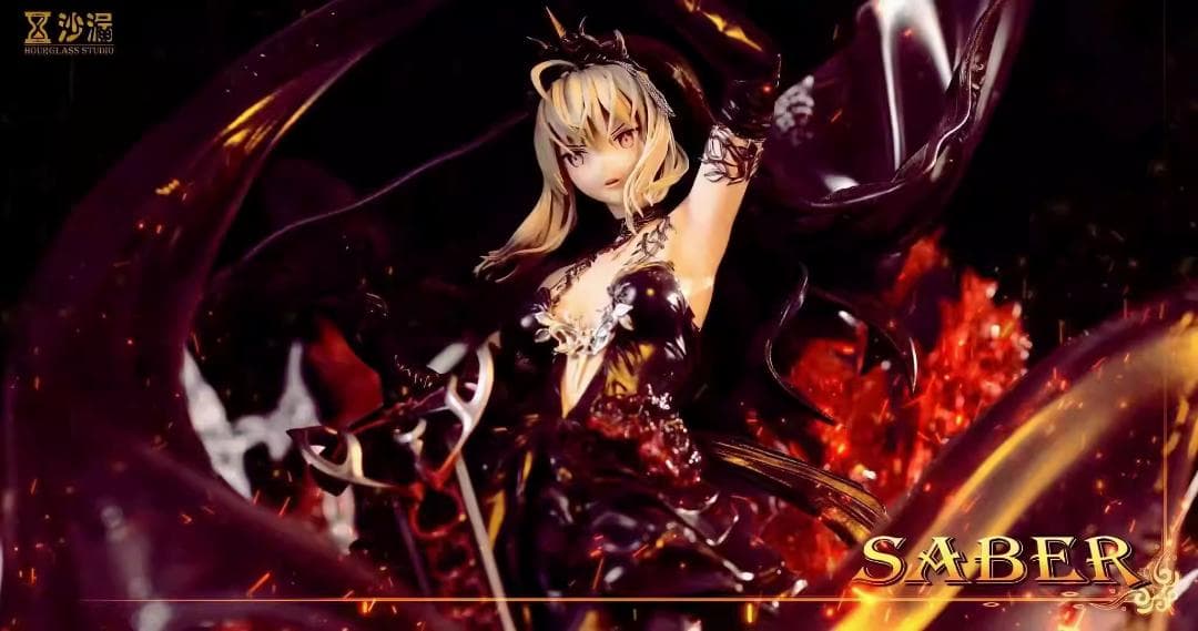 FATE　アルトリア・セイバー　黒花嫁　ガレージキット　フィギュア　海外正規品