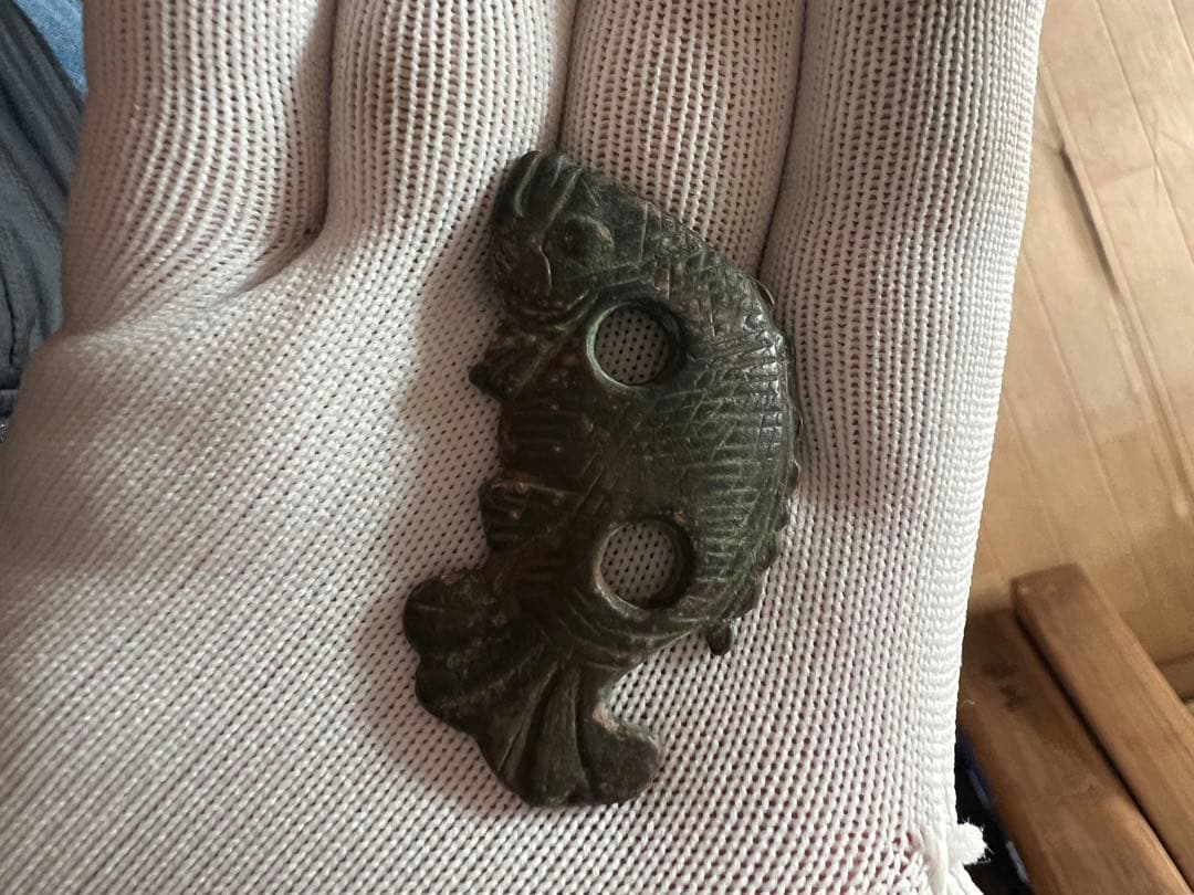 銅　魚置物