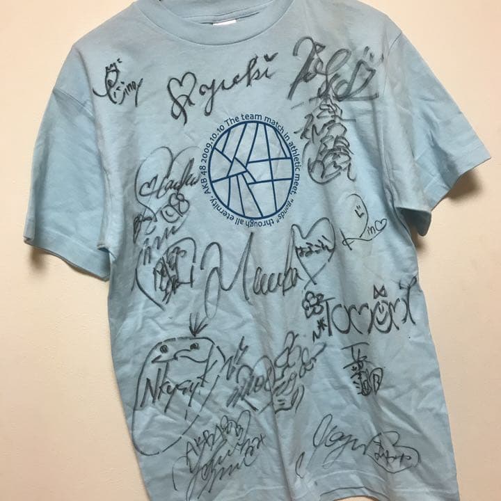 AKB48 直筆サイン入り Tシャツ チームB 渡辺麻友 柏木由紀 指原莉乃