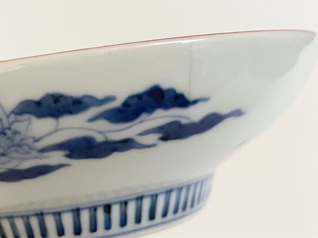 骨董　アンティーク　色絵紫陽花図　五寸皿　色鍋島　平戸　古平戸　ニュウあり