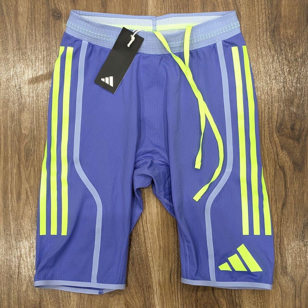 ■adidas ADIZERO Pro Elite ショートタイツ 紫M■