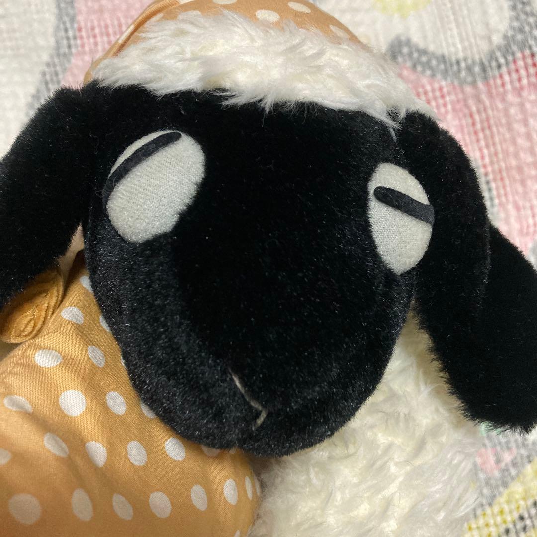 昭和レトロ　ぬいぐるみの三英　ひつじ　ぬいぐるみ　中古品