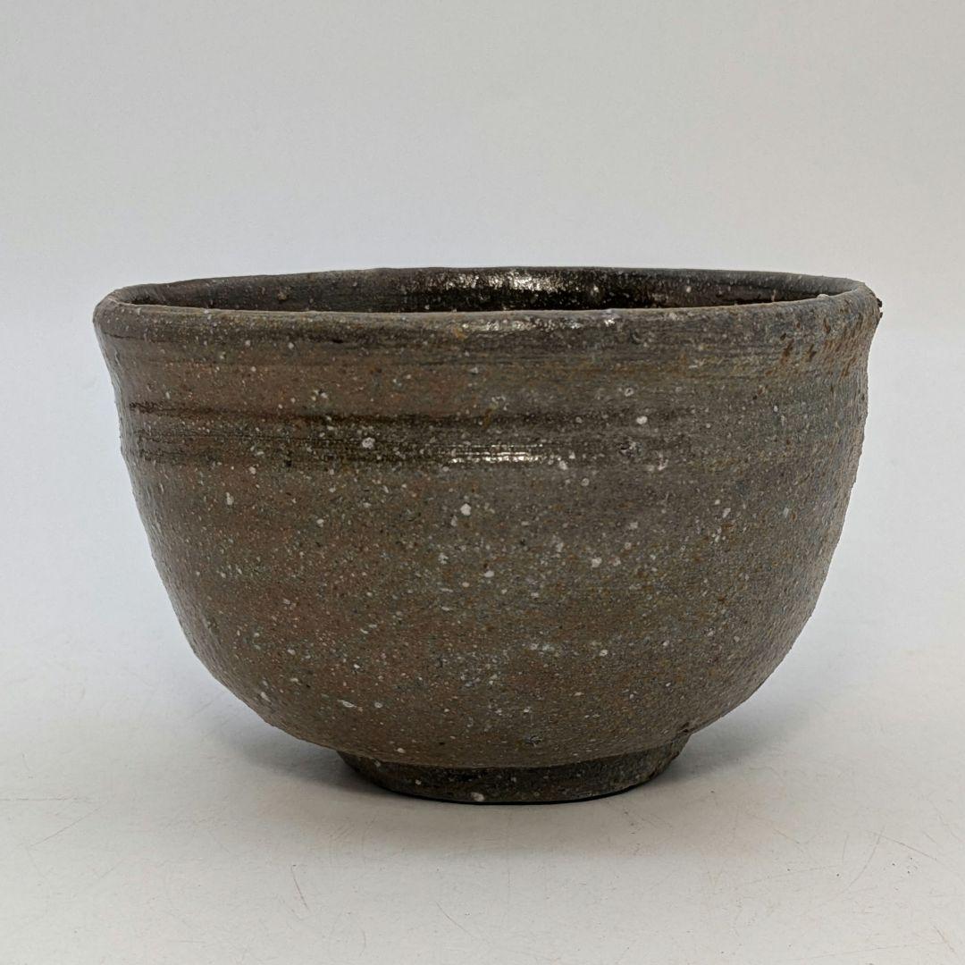 備前焼 ゴマ窯変茶盌 合箱 抹茶碗 抹茶茶碗 茶道具 茶器 食器 在銘 作家作品