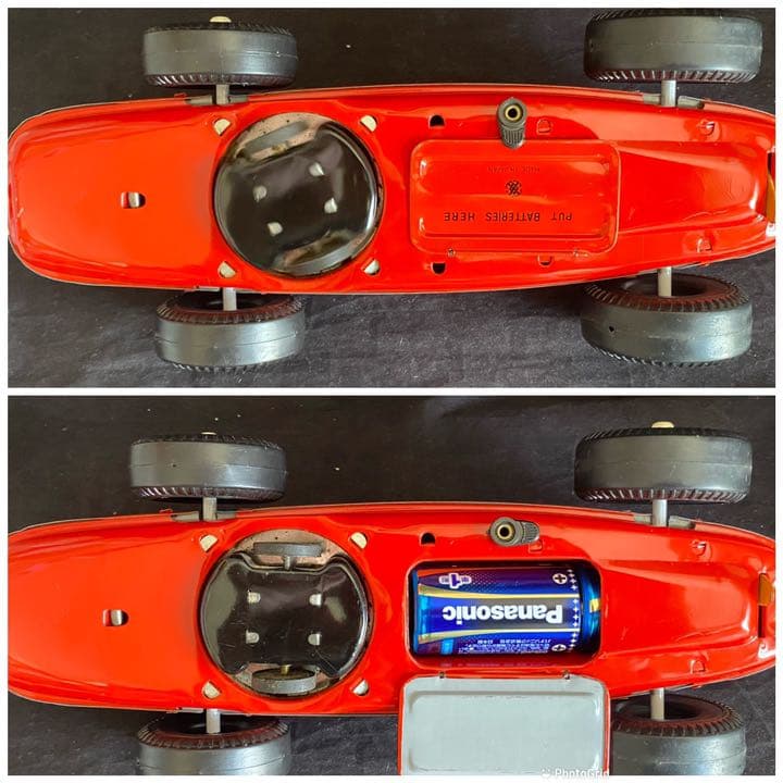 1960年代　昭和レトロ　ロータス・ハイスピードレーサー　電動ブリキカー／箱付き