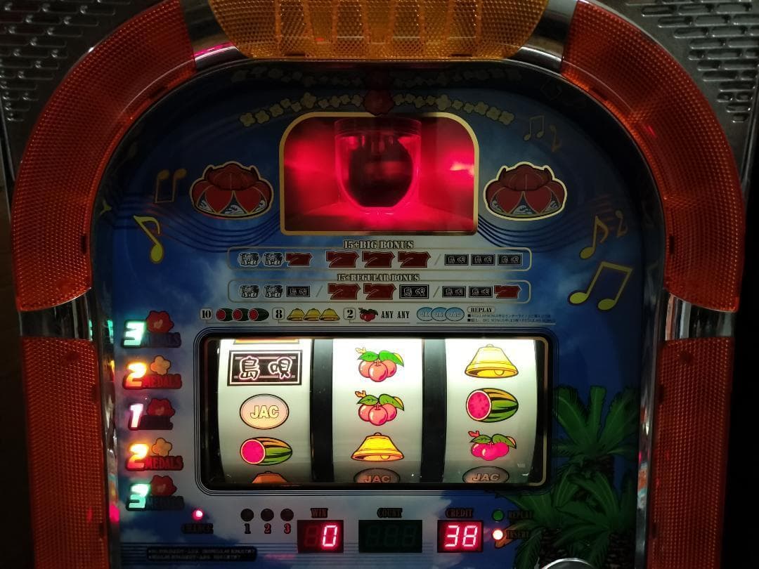 【パチスロ実機】オリンピア★『初代』島唄【オートプレイ付不要機付】４号機