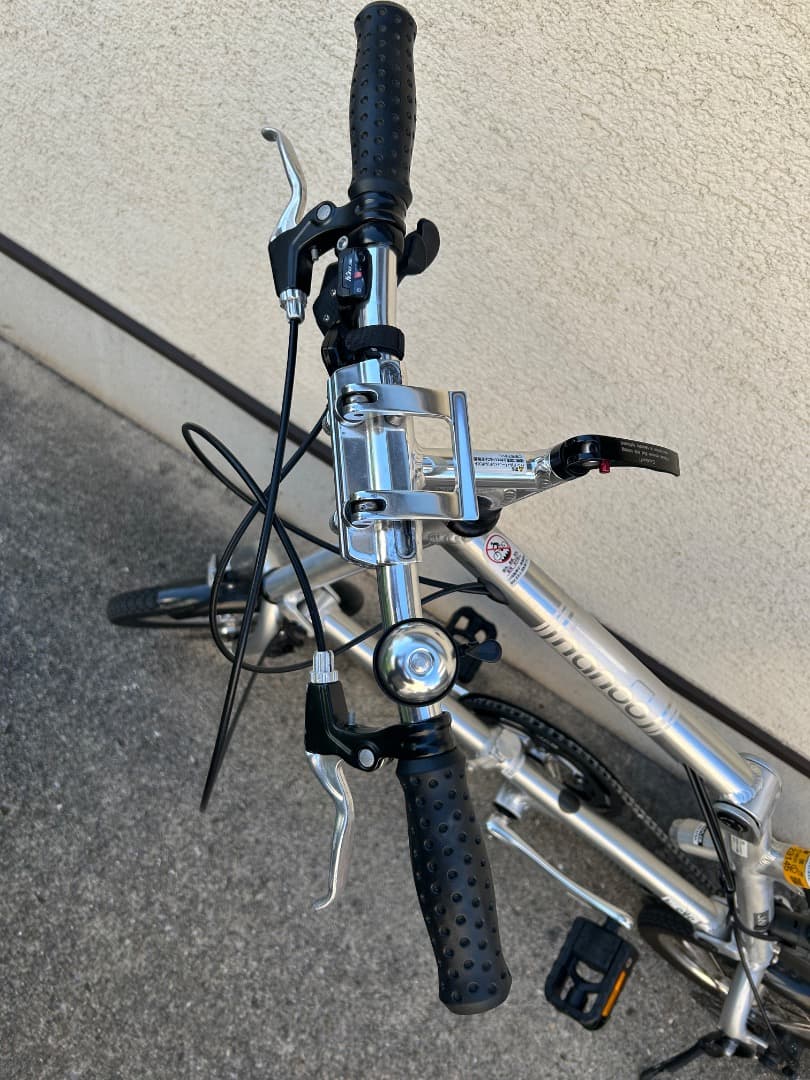 値下げ！nanoo 折りたたみ自転車 シルバー　中古