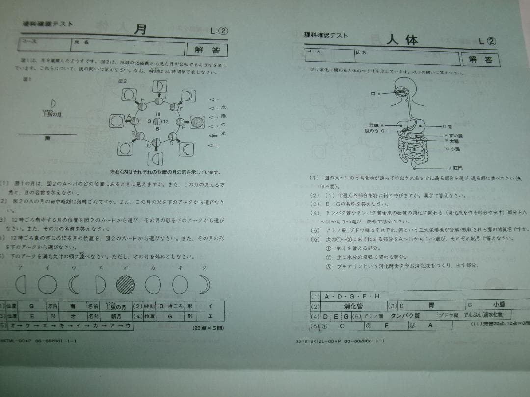 サピックス＊６年＊理科（生物地学物理化学）＊ 理科確認テスト／全９５回以上＊貴重