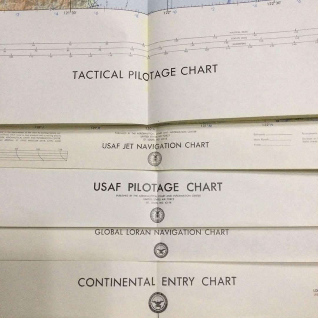値下げ　ビンテージ　アメリカ軍戦略航空図　他