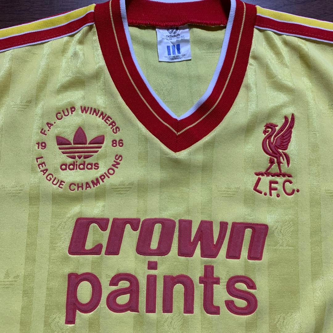 英国製 リバプール 1985/1986 リーグ&FAカップ優勝 アウェイシャツ