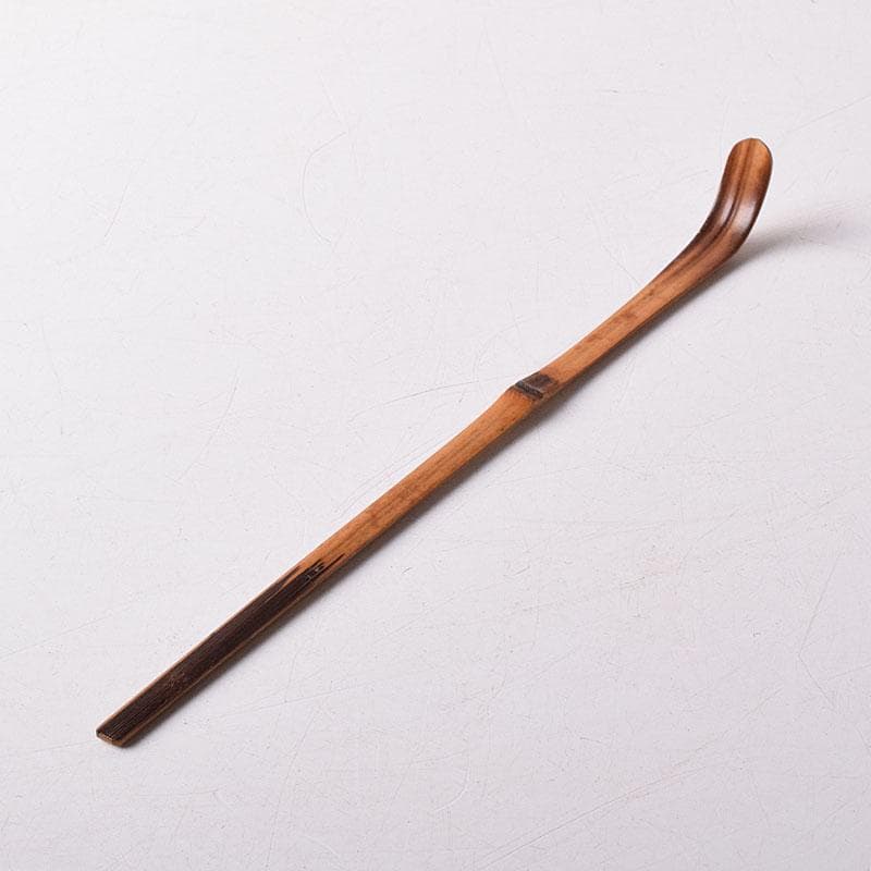 茶道具　影林宗篤作　茶杓　銘知足　前大徳　福本積應書付　共筒共箱　C　R8502
