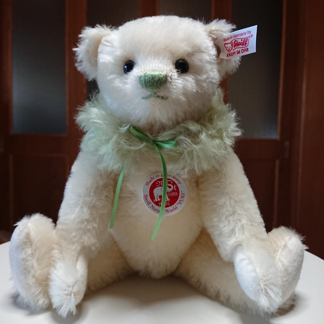 白タグ YUKI ゆき 26cm テディベア Steiff シュタイフ 証明書付