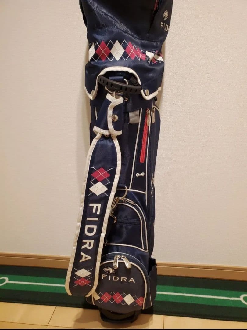 【美品】FIDRA スタンドキャディバッグ レディース アーガイル柄♡フィドラ