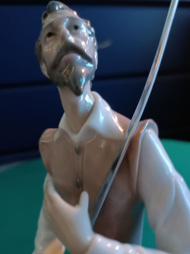 【リヤドロ】LLADRO　ドン・キホーテ　スペイン　磁器　ロゴ入りスタンドセット