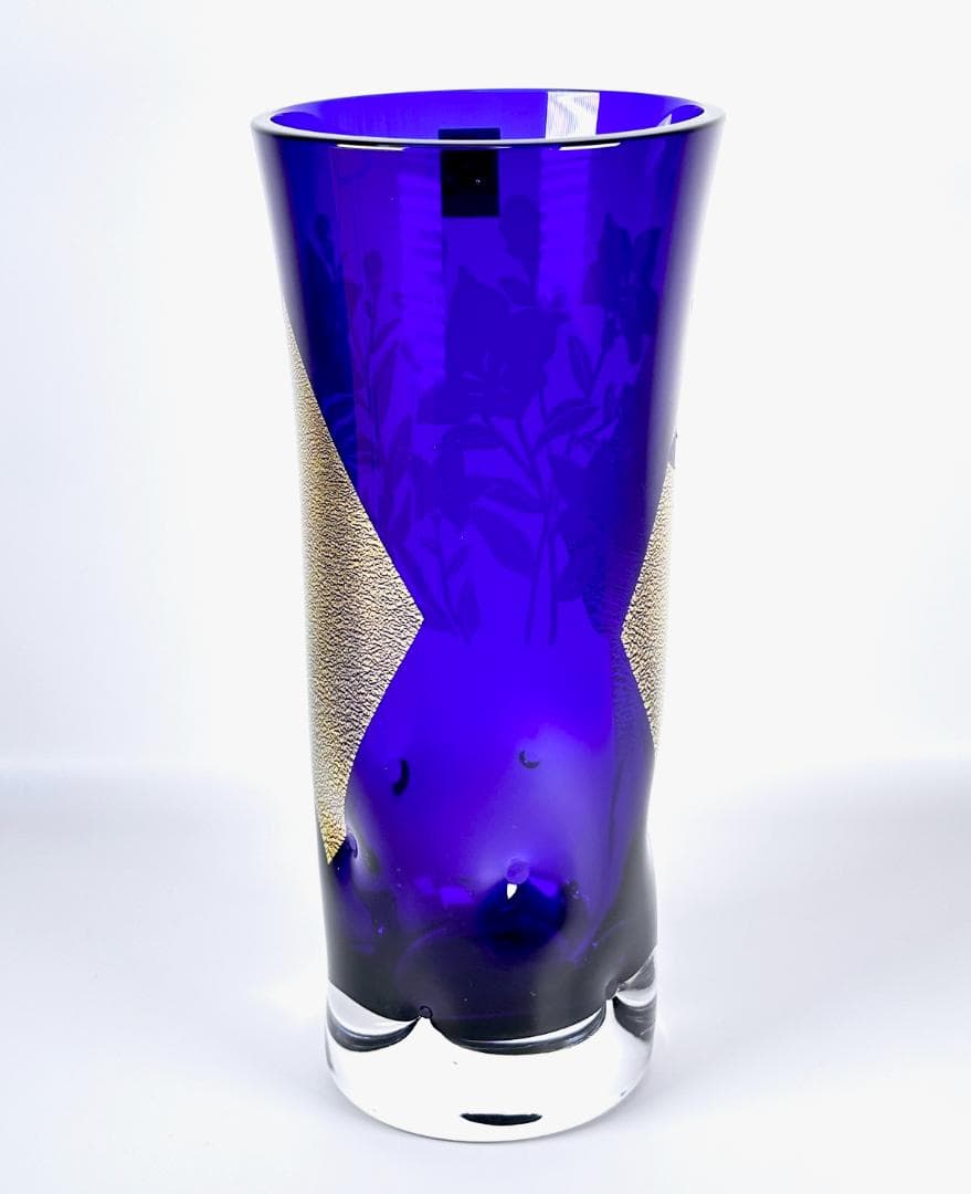 未使用！　江戸硝子　東洋佐々木ガラス　クリスタル花瓶　共箱　高さ22cm