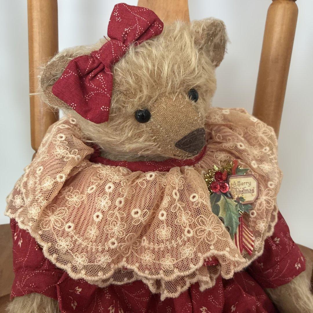 海外作家様　テディベア　クリスマス衣装のぬいぐるみ　ベア　30cm