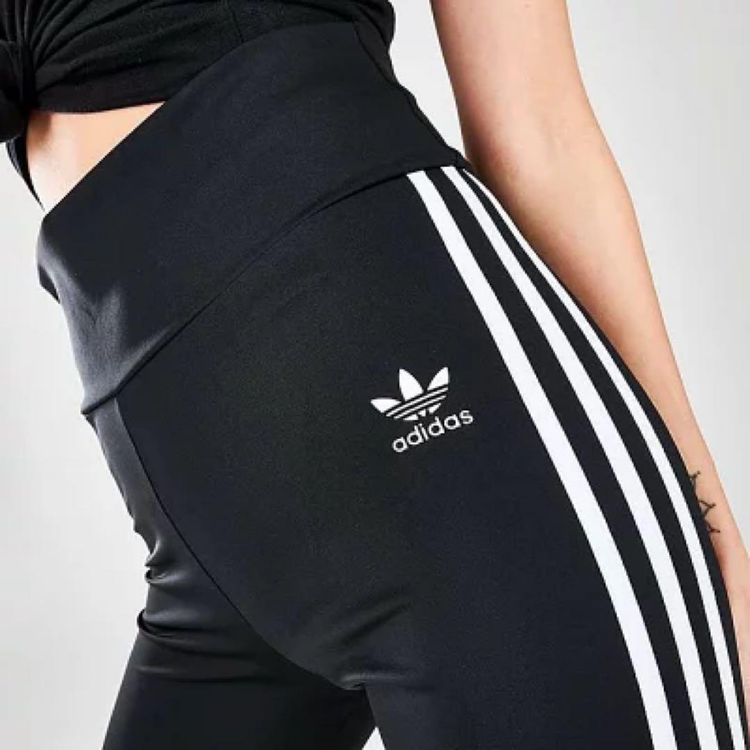新品☆adidas 2XOTサイズ ショート レギンス 3ストライプ 黒