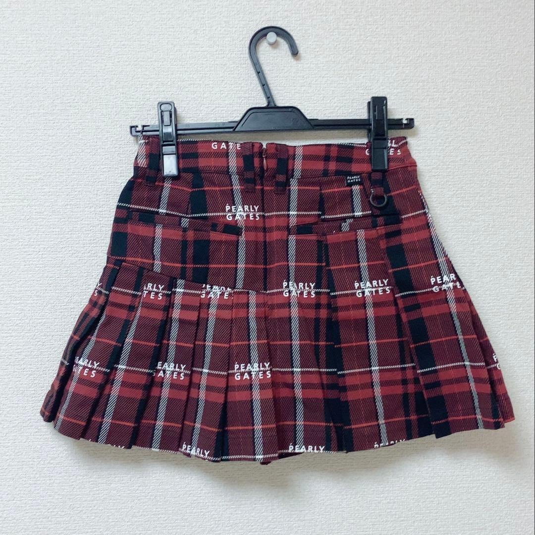 パーリーゲイツ　チェック　スカート　プリーツ　00/XSサイズ