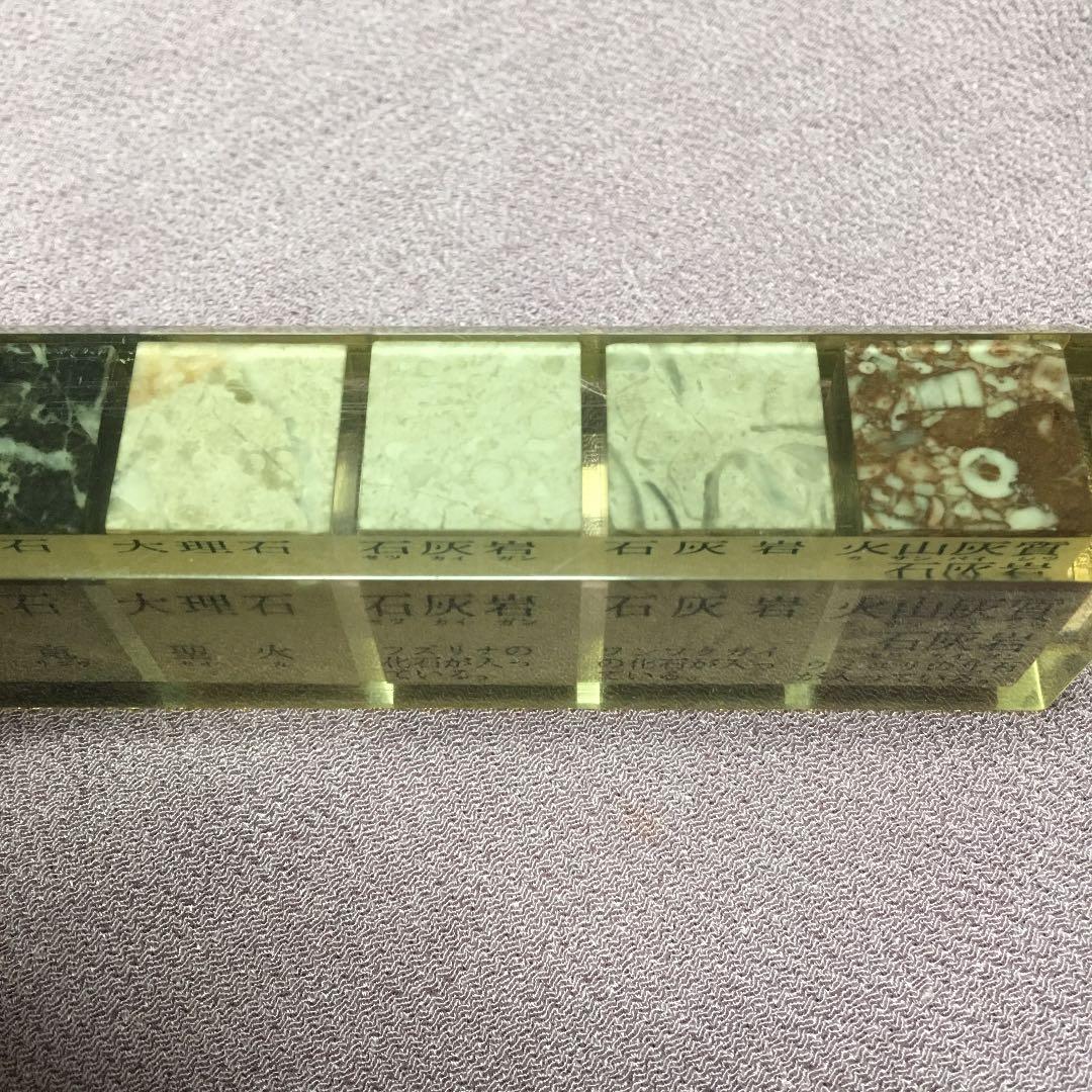 0228　大理石 パワーストーン 化石 文鎮