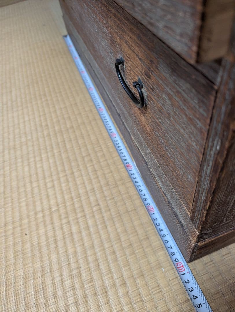 桐箪笥 グレー 鍵付き モダン 和家具 千葉引取可