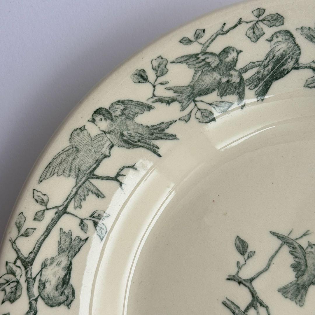 美品　フランスアンティーク　Gien AVIARY ディナープレート