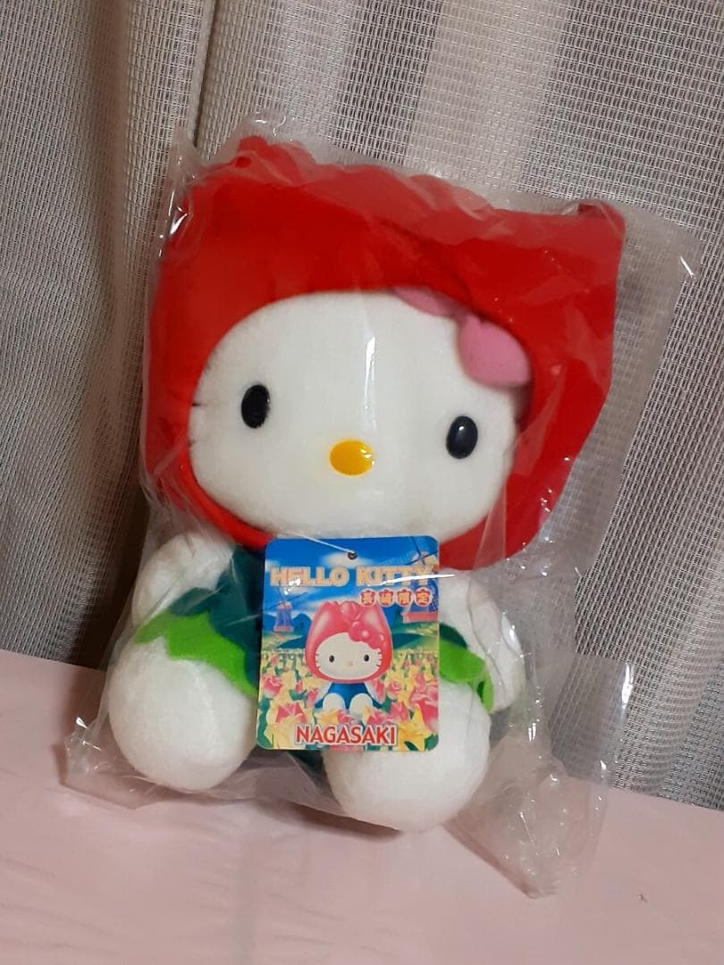 【激レア入手困難品】ハローキティ長崎限定ぬいぐるみ チューリップ 未使用タグ付✨