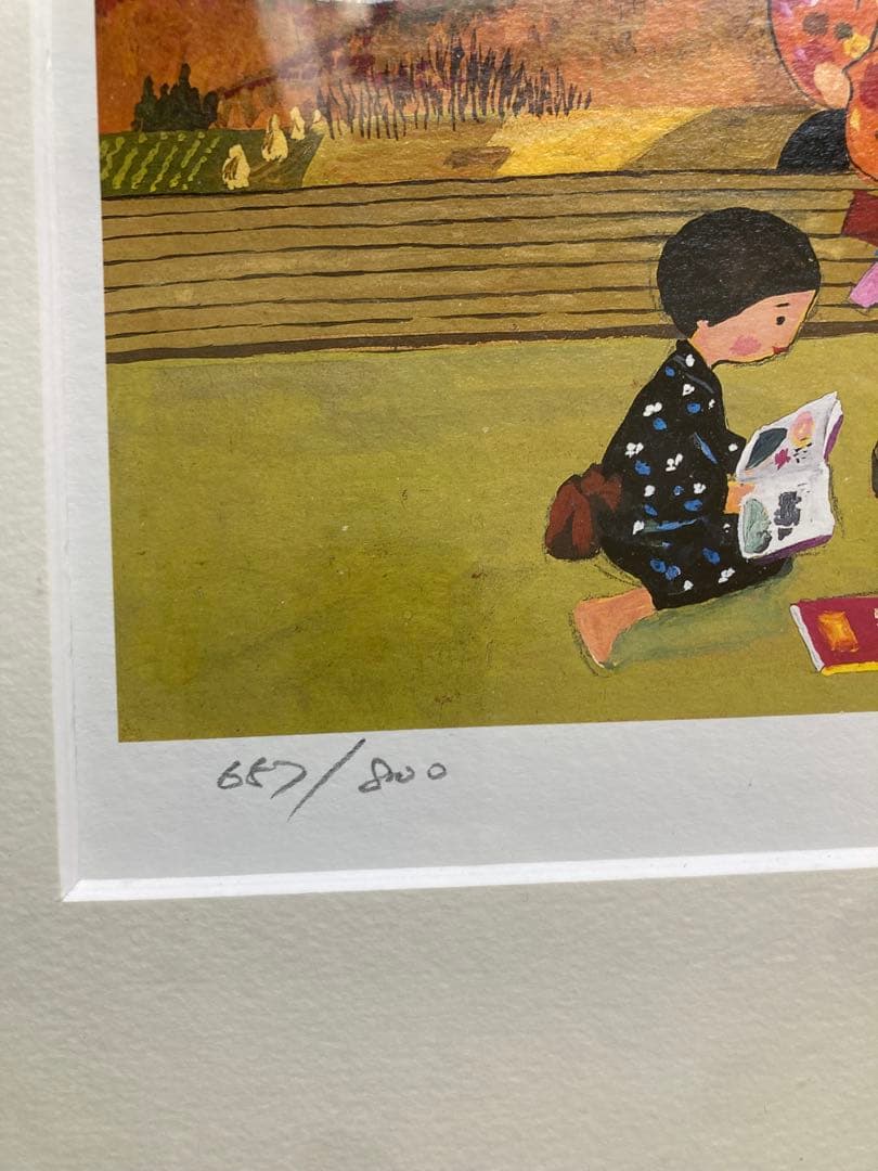 【Hana】谷内六郎　版画 「紙ふうせん」657/800