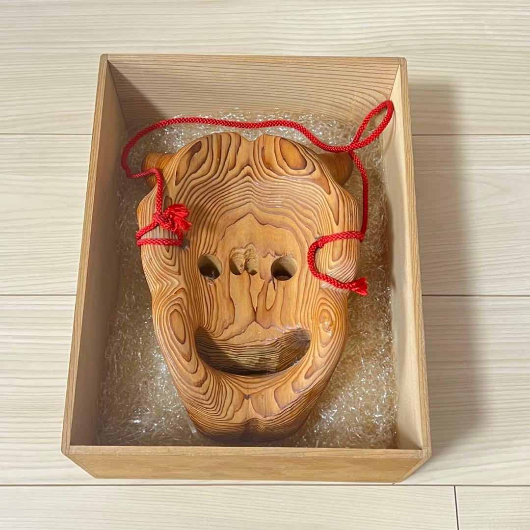 谷情雲 作 千寿 屋久杉 魔除 般若面