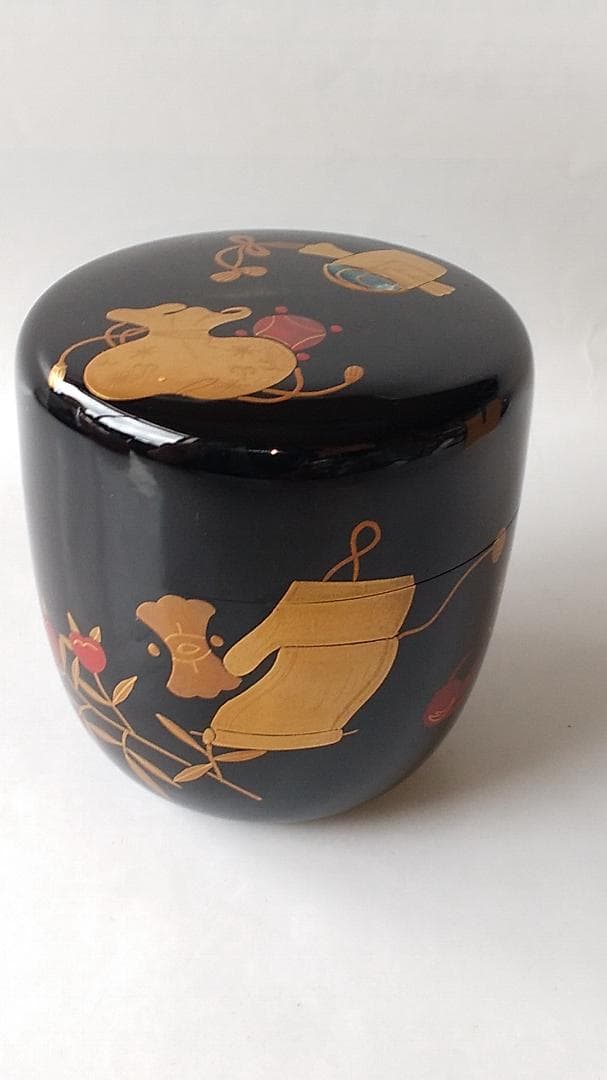 出口順慶 作 宝尽し 中棗 棗 共箱 蒔絵 螺鈿細工 漆器 漆芸 茶道具 新品