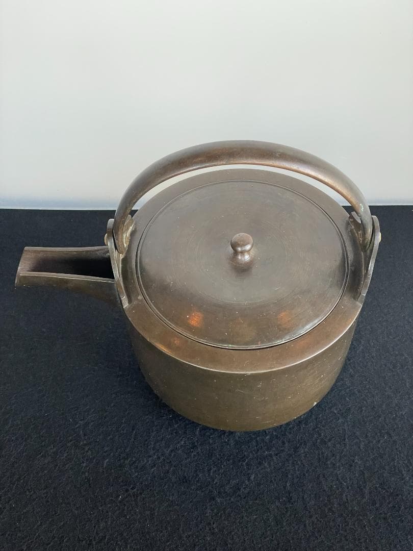 銚子 やかん 薬缶 薬罐 湯沸 急須 銅瓶 茶器 酒器 骨董 銅製 一対 共箱B
