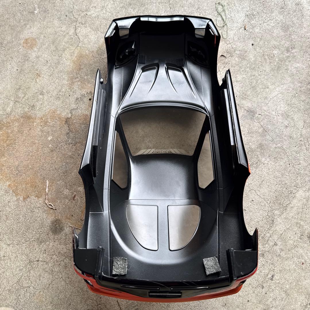 オレンジ黒スポーツカーRCボディ　ワイルドスピード