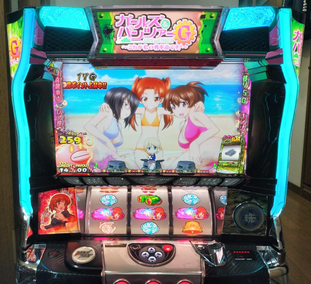 【パチスロ実機】オリンピア★ガールズ＆パンツァーG★オートプレイ付不要機付